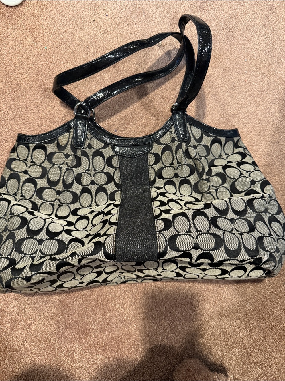 Coach Black shoulder tote